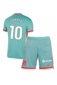 Atletico Madrid Angel Correa #10 Babyklær Borte Fotballdrakt til barn 2024-25 Korte ermer (+ Korte bukser)